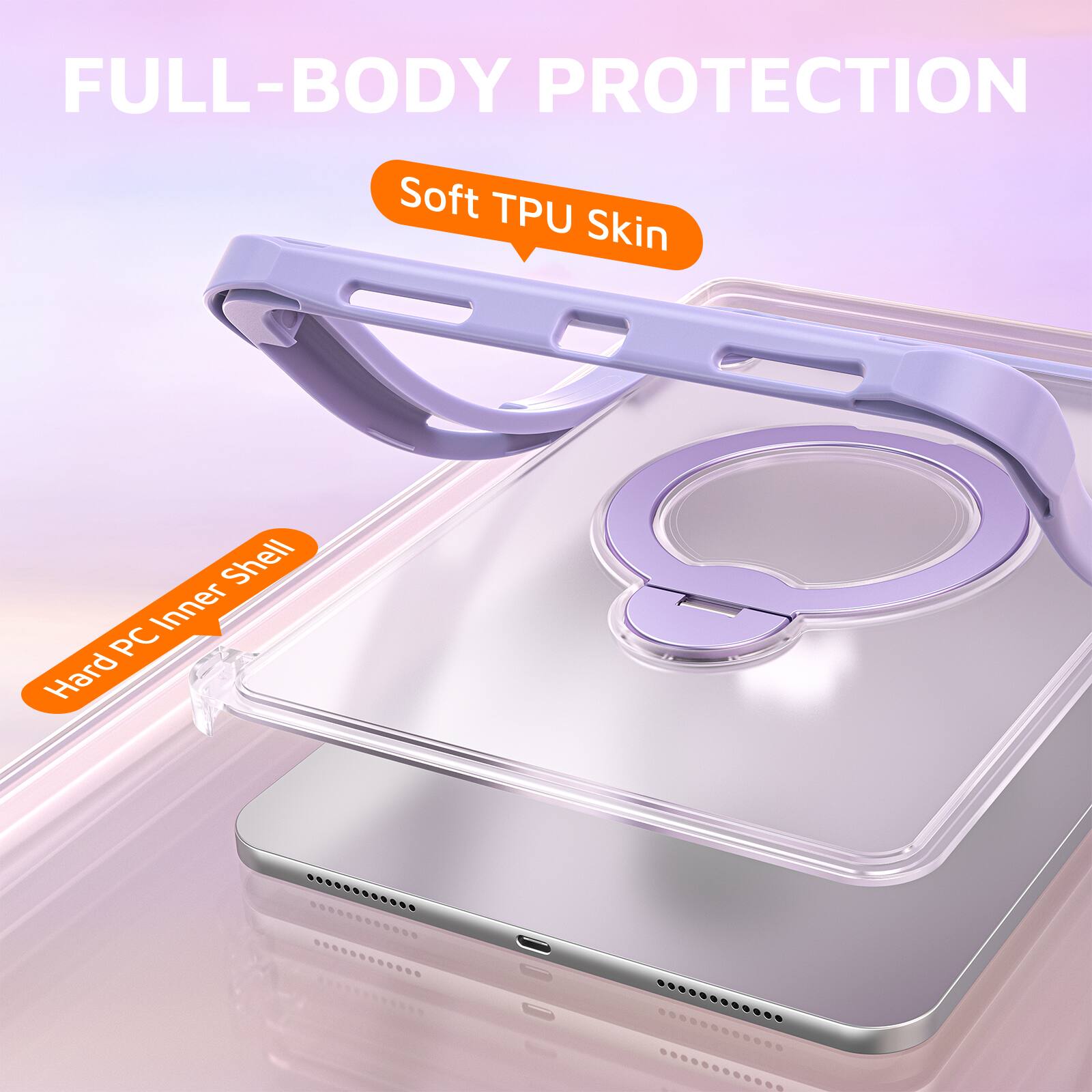 FULL-BODY PROTECTION  
Soft TPU Skin  
Hard PC Inner Shell