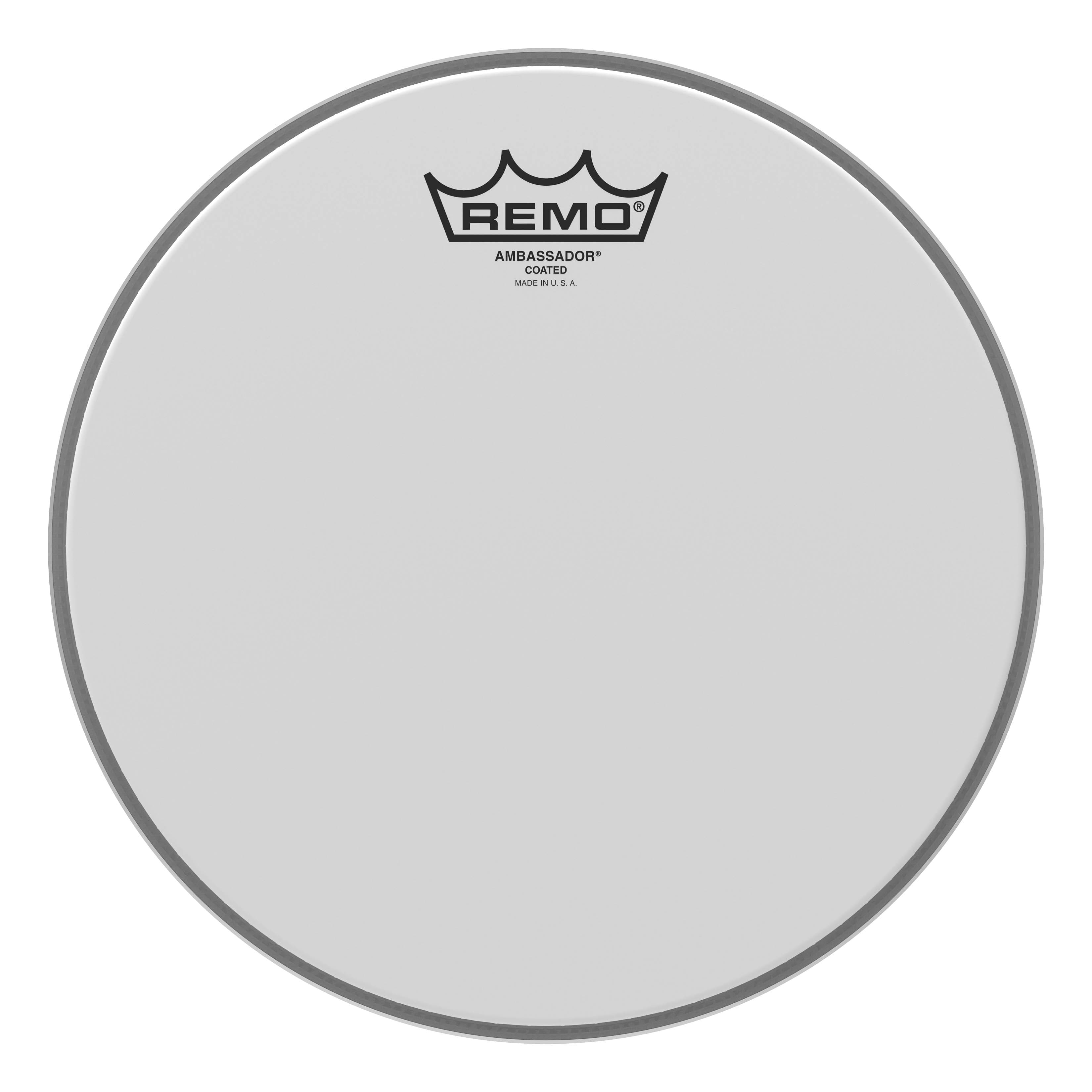 Remo - Ambassador Series 10-Inch Coated Drumhead for Snare Drum and Tom Drum with 1-Ply 10-Mil Film