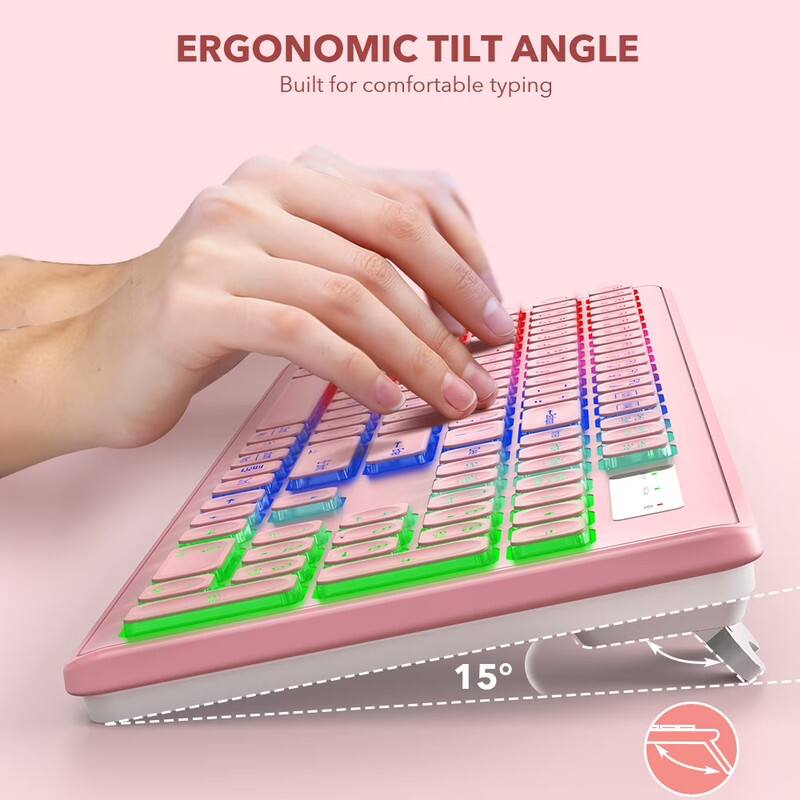 ERGONOMIC TILT ANGLE  
Built for comfortable typing  
15°