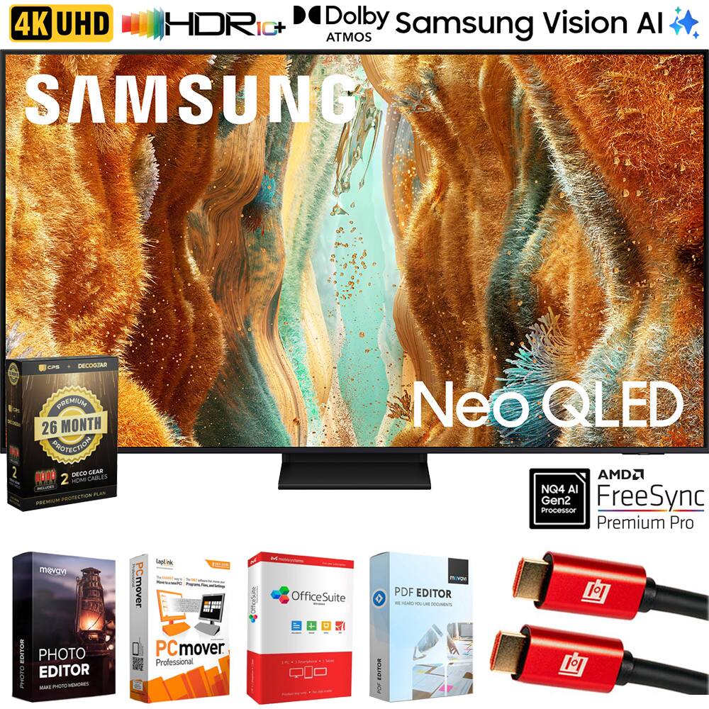 Samsung - 75" Neo QLED 4K QN70F Vision AI Smart TV (2025) + 26 Months Protection Pack