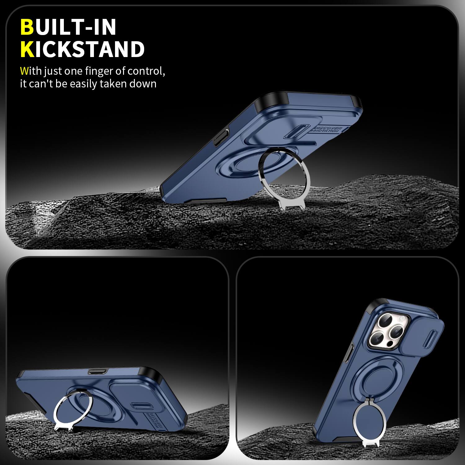 BUILT-IN KICKSTAND  
With just one finger of control, it can't be easily taken down  

DISCOVER INNOVATION  
www.