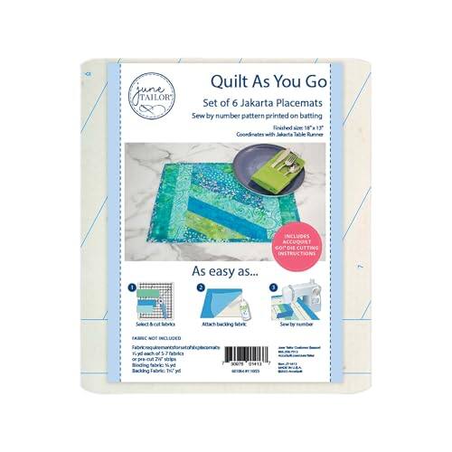 Back. AccuQuilt - Table Runner & Placemat Quilt-As-You-Go Kits Bundle - Multi.