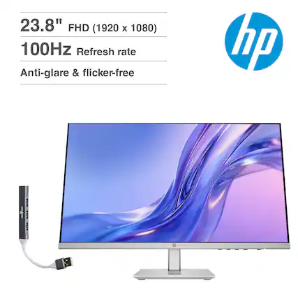 23.8" FHD (1920 x 1080)
100Hz Refresh rate
Anti-glare & flicker-free
hp s 1 KME FW P M