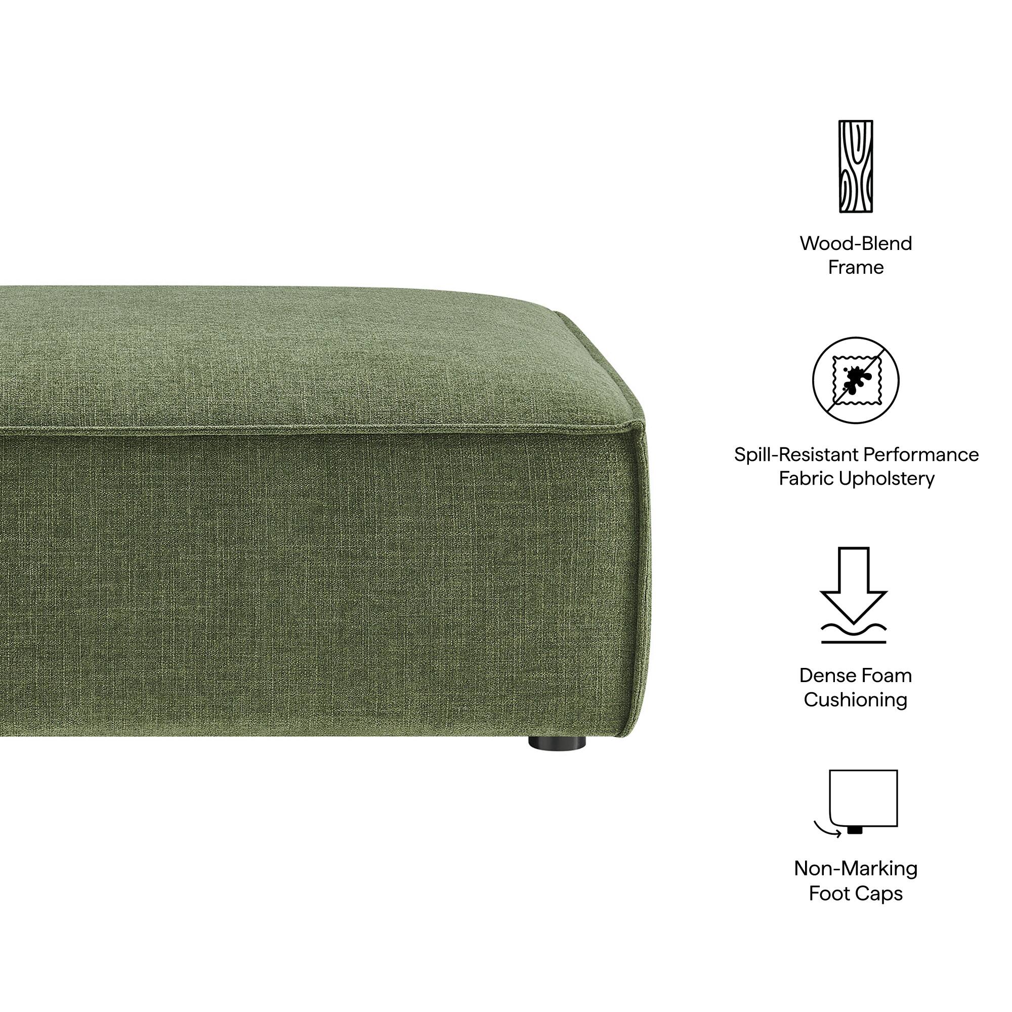 - Wood-Blend Frame
- Spill-Resistant Performance Fabric Upholstery
- Dense Foam Cushioning
- Non-Marking Foot Caps