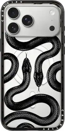 CASETiFY - Compact Case MagSafe Compatible for Apple iPhone 18 Pro Max and 17 Pro Max Devices - Black Kingsnake