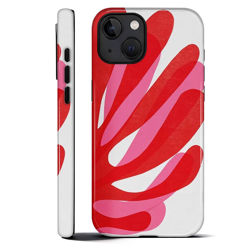 Front. Finnhomy - Smartphone Case for iPhone 14 Plus - Blush Lines Design 2 Layer Military Protection Anti Slip Grip - Blush Lines for iPhone 14 Plus.