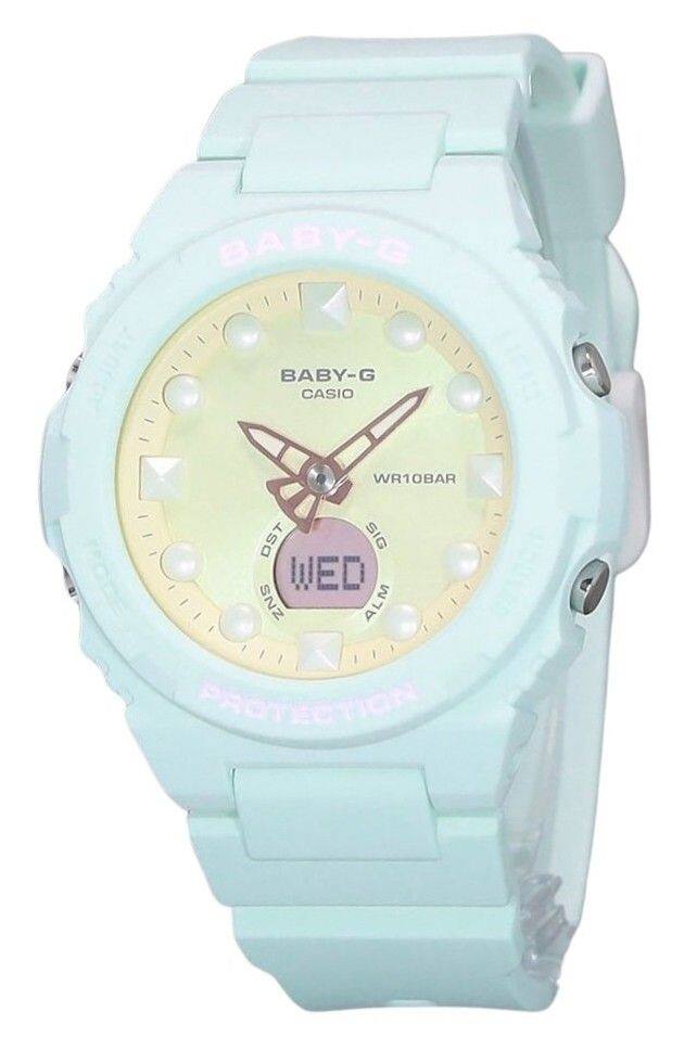 Casio - Baby-G Futuristic Holographic Quartz BGA-320FH-3A Analog Digital Women's Watch Yellow Dial 100M - White, Yellow