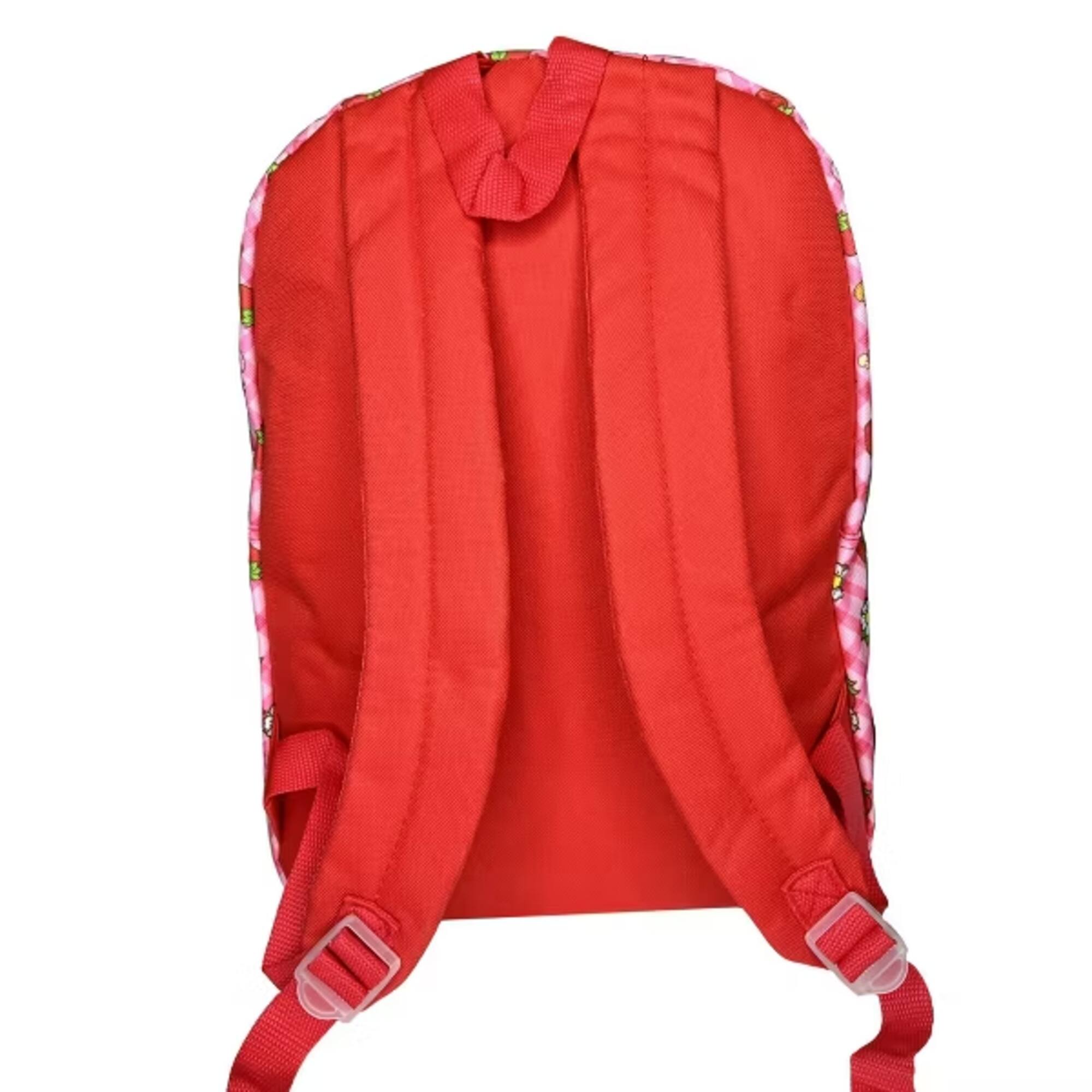 Alt View 3. Fast Forward - Strawberry Shortcake 16 Inch Pink Nylon School Backpack for Girls - Pink.