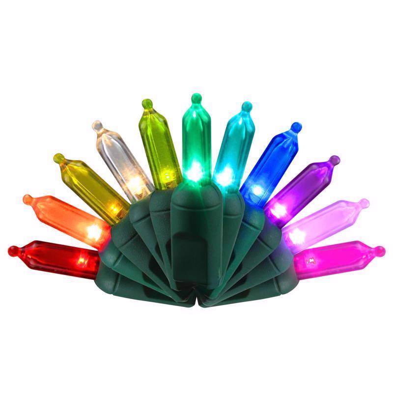 Celebrations - Platinum LED T5 50 ct String Christmas Lights 25 ft - Multicolored