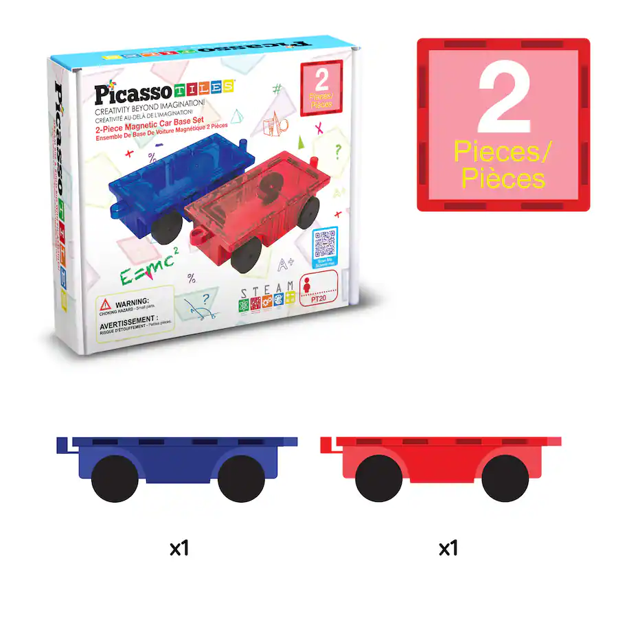 PicassoTiles PICASSO TILES Cars Magnetic Tiles for Kids, Construction ...