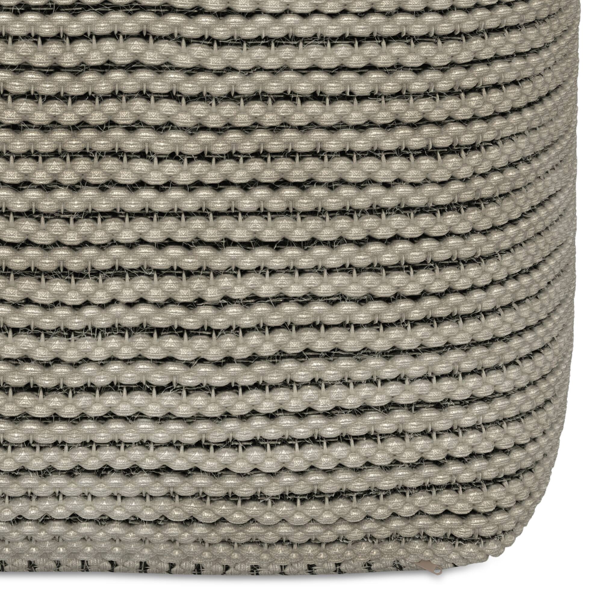 Alt View 3. Simpli Home - Eastmont Boho Square Pouf in Cream Polystyrene Filling - Cream.