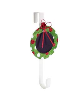 Diva At Home - 18" and Red Polka Dot Chalkboard Wreath Door Hanger Christmas Decor - Green
