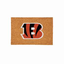 Evergreen Enterprises - Cincinnati Bengals 24" x 36" Outdoor Team Logo Coir Mat - Brown