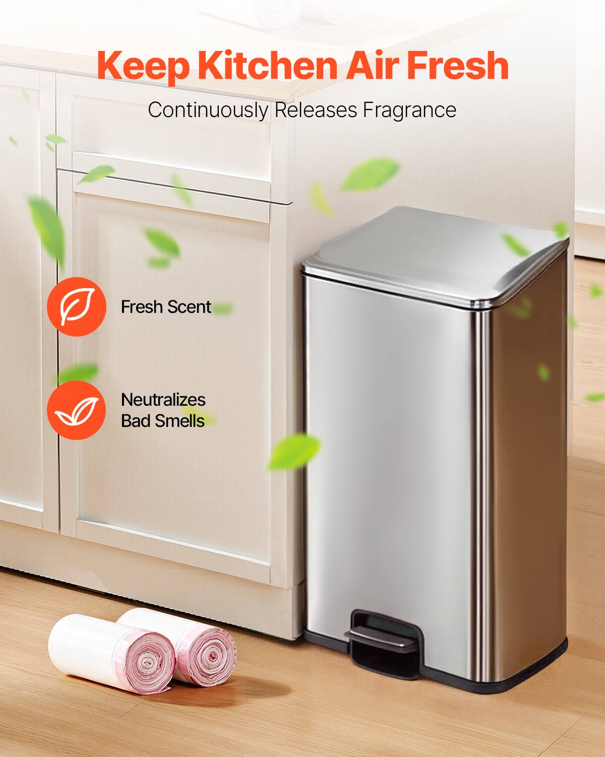 Keep Kitchen Air Fresh  
Continuously Releases Fragrance  
Fresh Scent  
Neutralizes Bad Smells