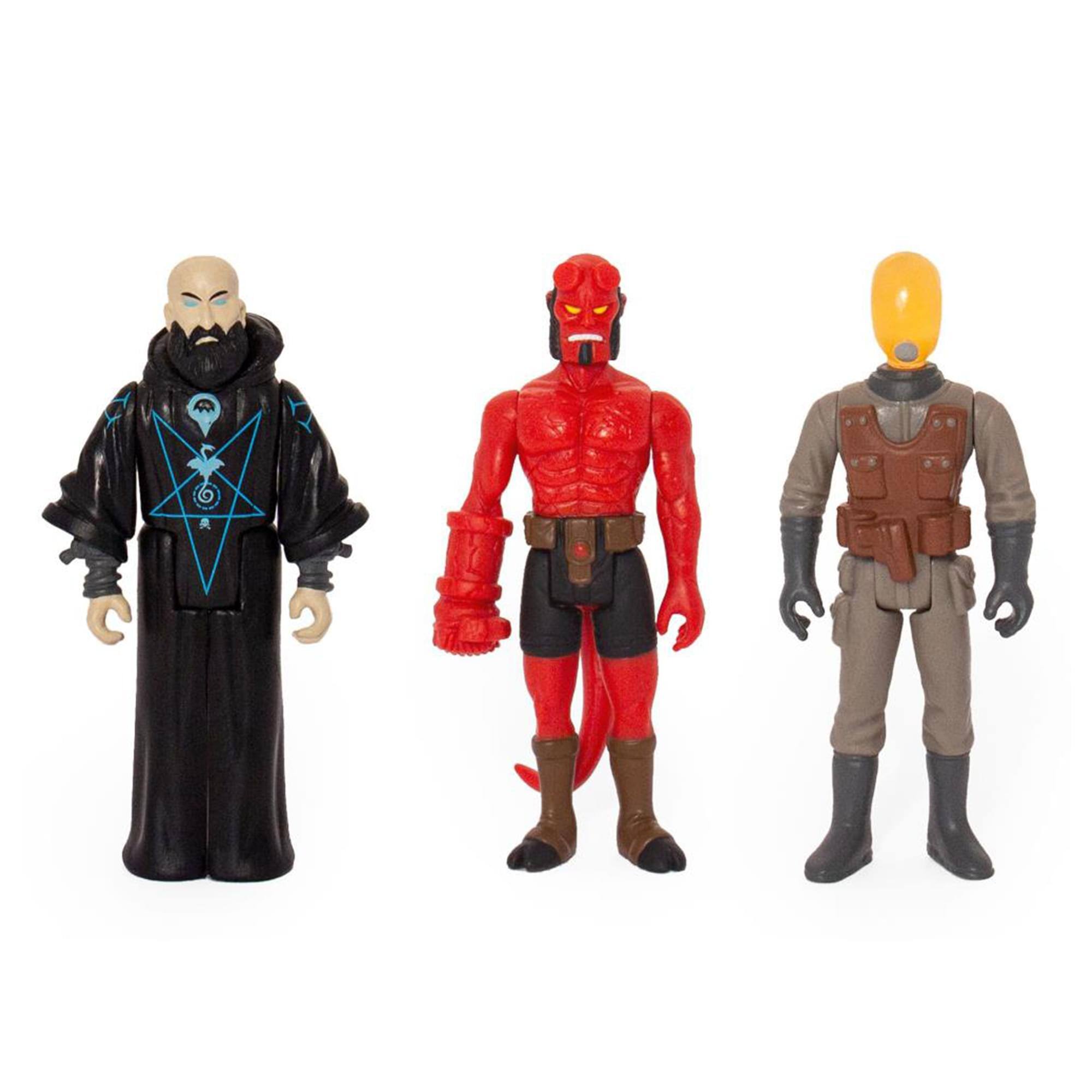 Front. Super7 - Hellboy ReAction Wave 2 Pack B ReAction Figure Set - Red.