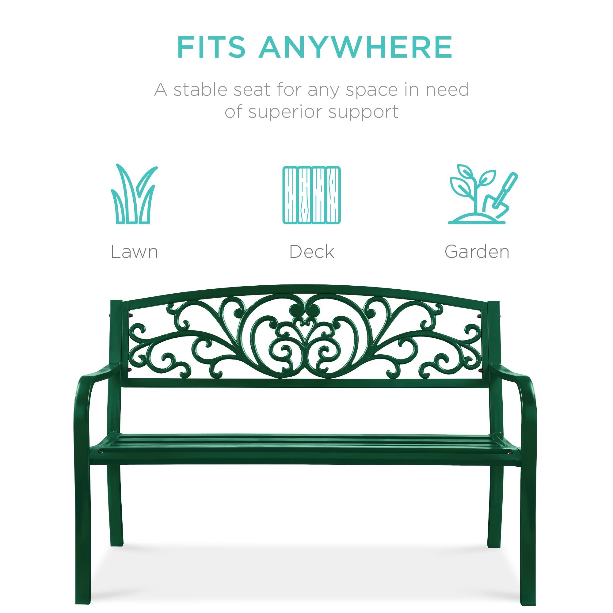 FITS ANYWHERE  
A stable seat for any space in need of superior support  

Lawn  
Deck  
Garden