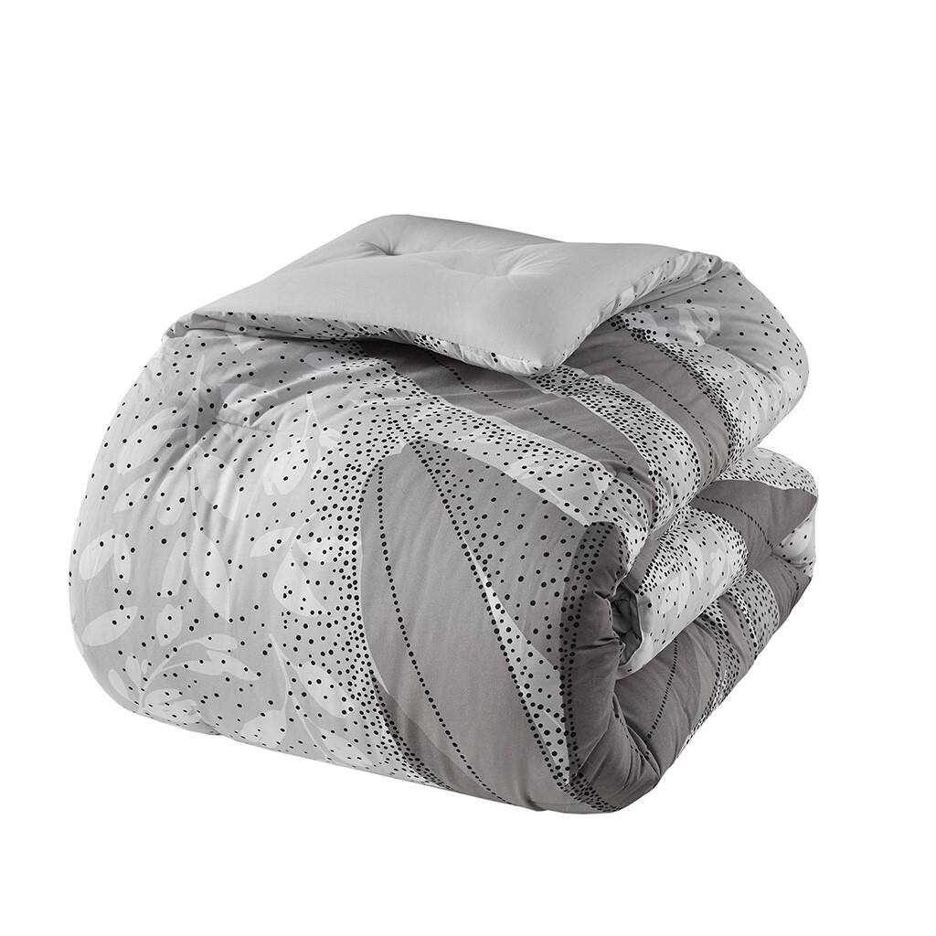 Alt View 3. Gracie Mills - Gracie Mills Paloma Cotton Comforter Set - Gray.