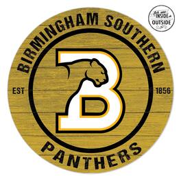 Jardine - Birmingham-Southern Panthers 20" x 20" Indoor/Outdoor Circle Sign - Black