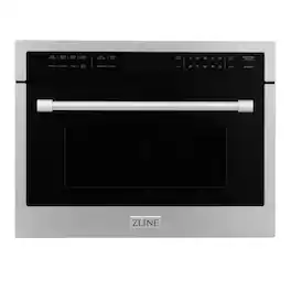 ZLINE - 24 in. 1.6 cu. ft. Built-in Convection Microwave Oven with Speed and Sensor Cooking - Stainless Steel