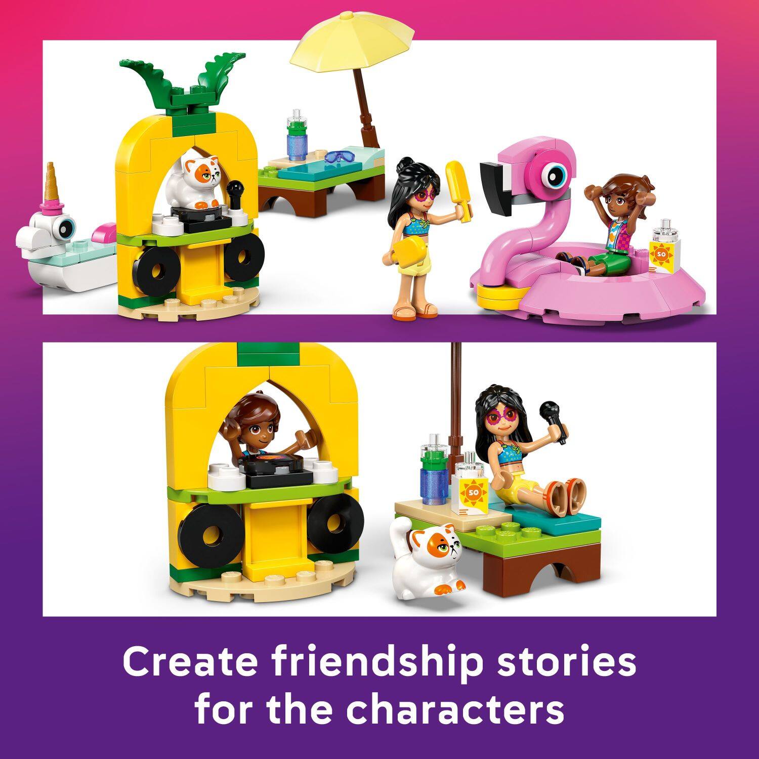Create friendship stories for the characters so so