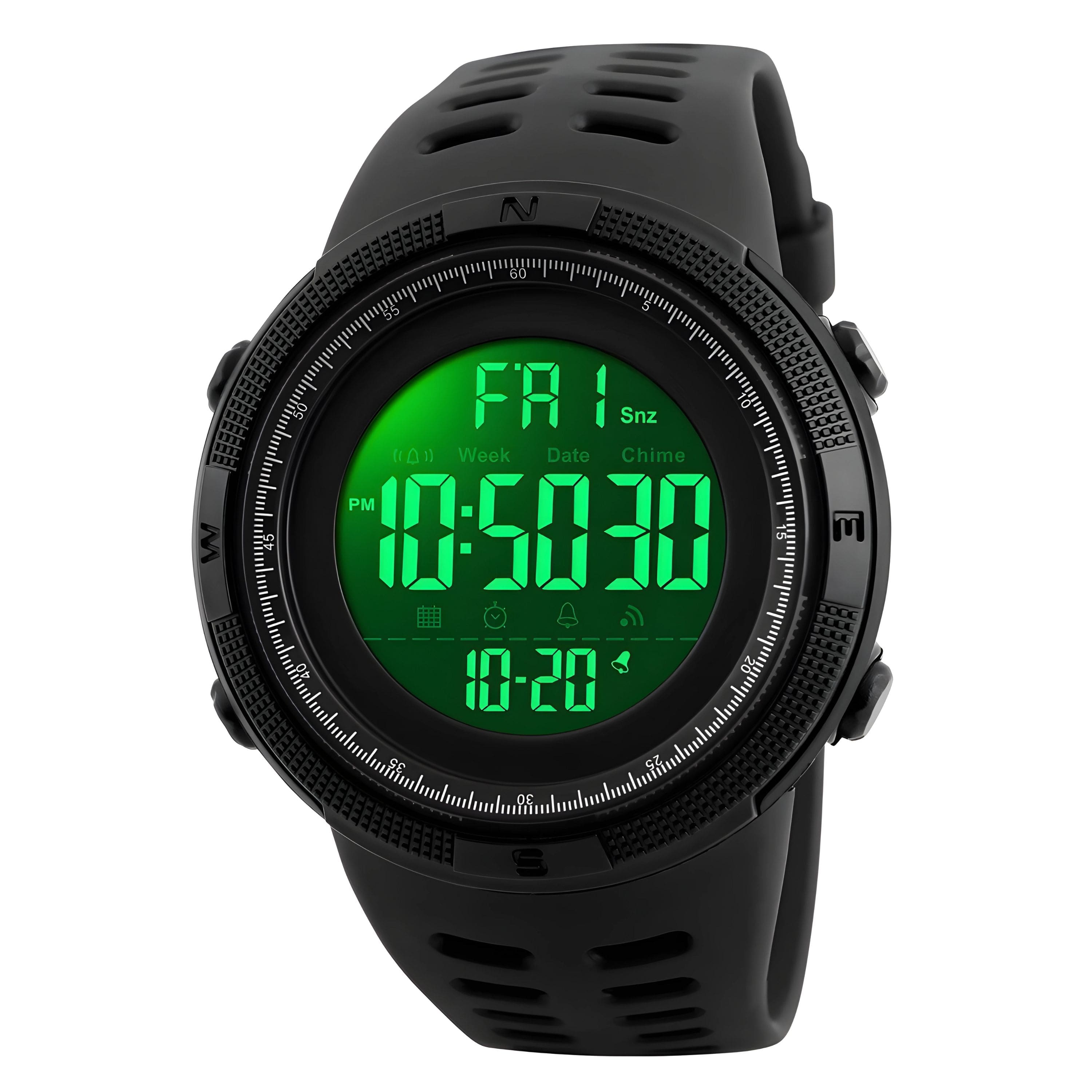 Kitcheniva - Digital Military Sport Analog Waterproof Watch For Men - Black