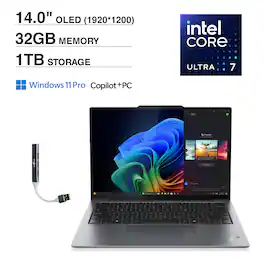 Lenovo - ThinkPad Laptop (Ultra 7-258V, 32GB, 1TB PCIe SSD, 14.0 OLED WUXGA (1920x1200), Intel Arc 140V, Win 11 Pro) - Gray