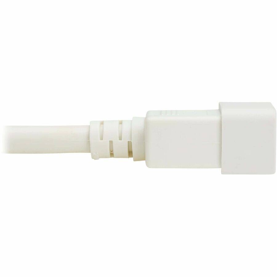 Alt View 3. Tripp Lite - Eaton Tripp Lite Series Power Cord, C20 to C21 - Heavy-Duty, 20A, 250V, 12 AWG, 4 ft. (1.2 m), White - For Network - White.