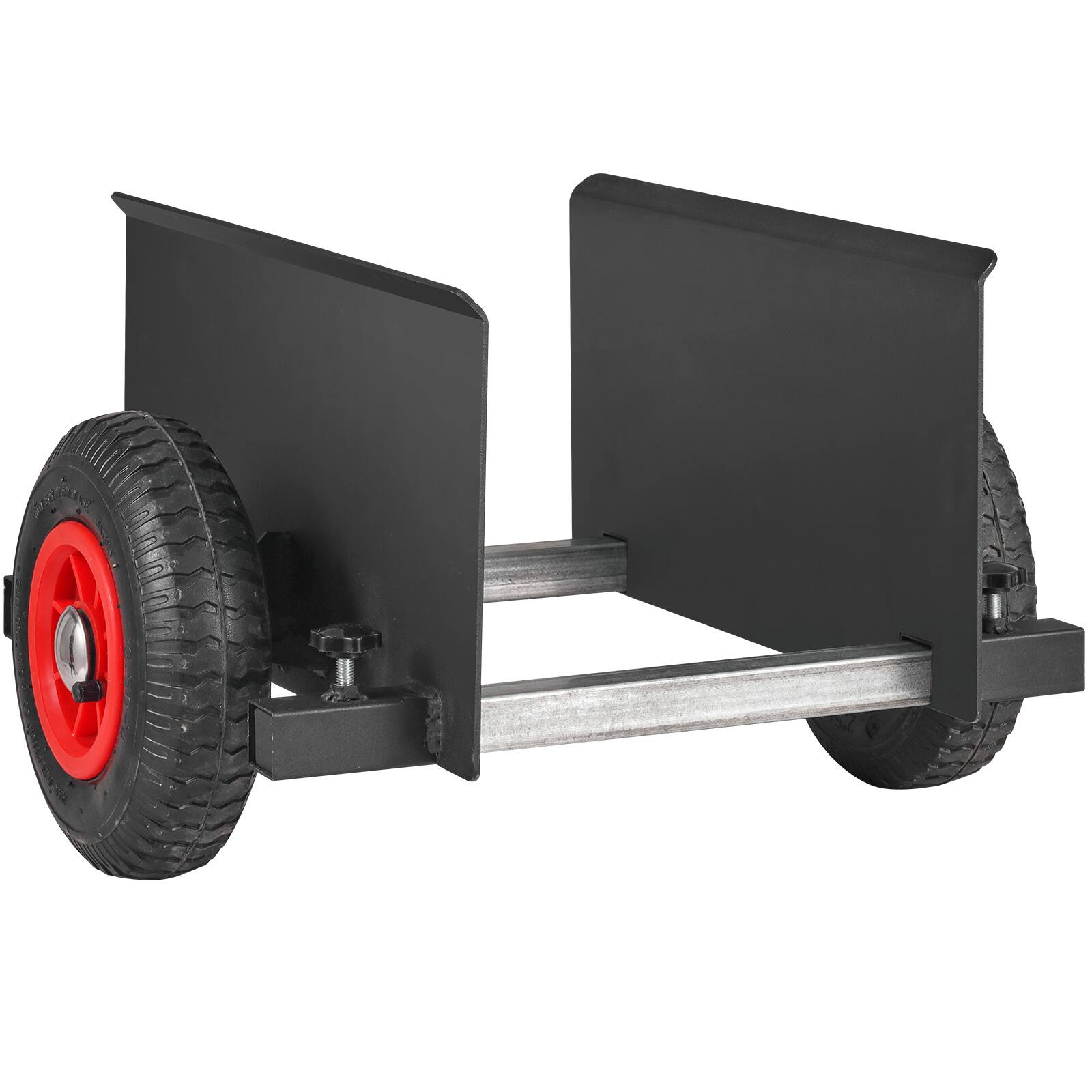 Alt View 5. VEVOR - Panel Dolly, 600LBS Capacity Slab Dolly, Heavy-duty Drywall Mover with 8" Pneumatic Wheels, Adjustable Clamp Panel Cart - Black.
