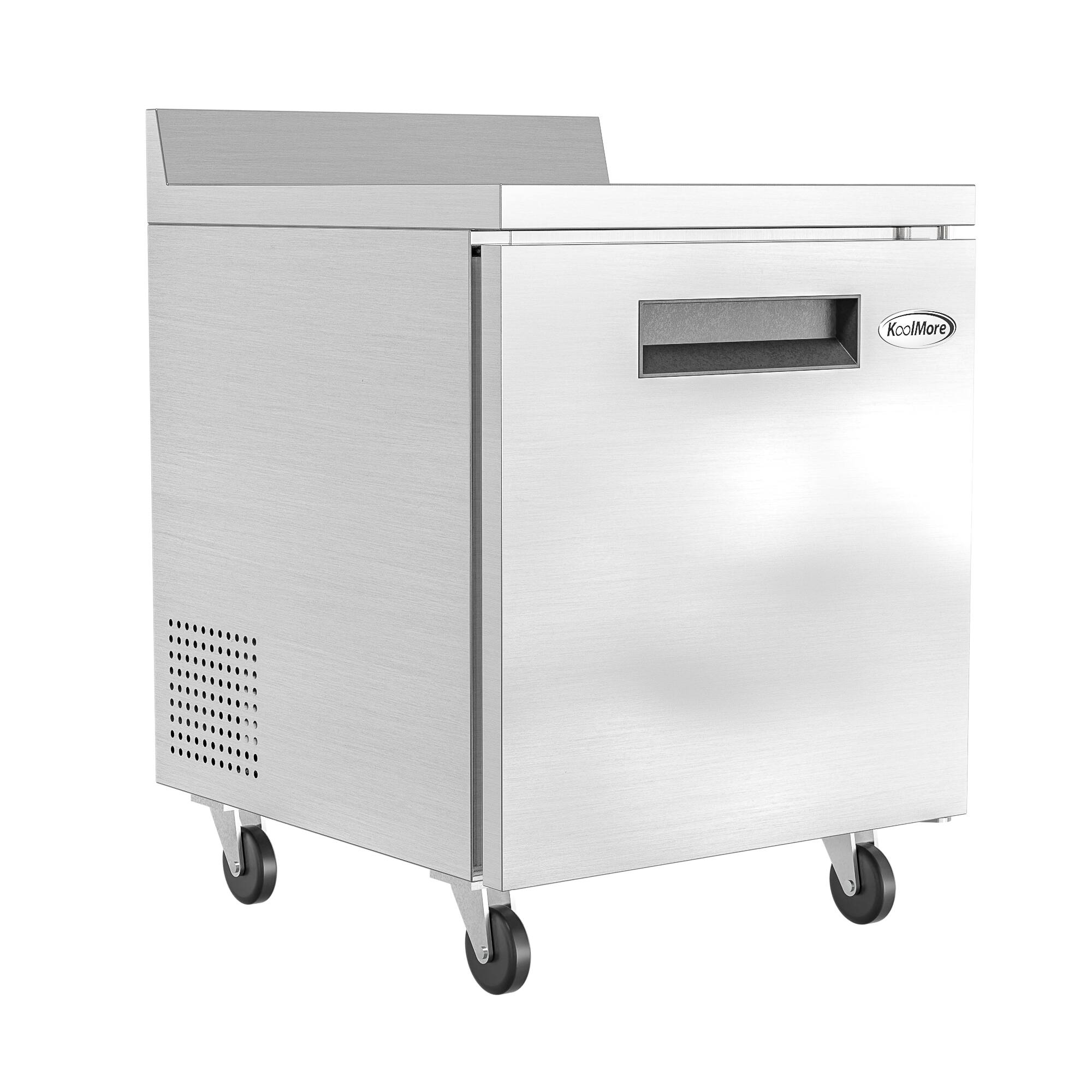 Back. Koolmore - 27 In. One-Door Worktop Freezer With 3.5 in. Backsplash,  6.3 Cu. Ft. - Stainless-Steel.