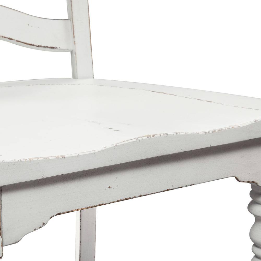 Alt View 2. Liberty Furniture Industries - Magnolia Manor Ladder Back Side Chair (RTA) in Antique White - White.