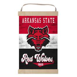 Jardine - Arkansas State Wolves Retro Logo Banner Sign - Red