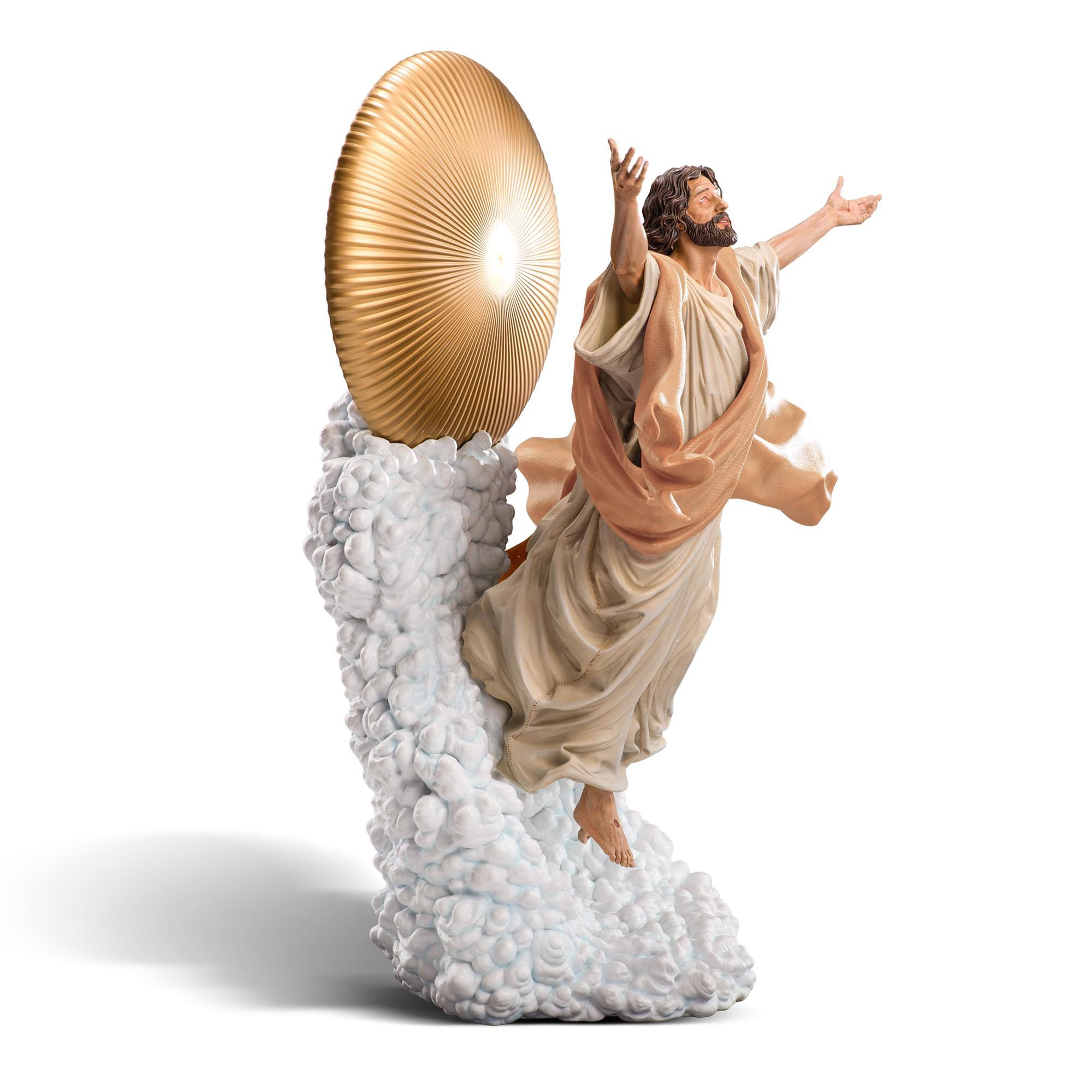 Alt View 10. Toynk - Ascension of Jesus Christ 27-Inch Premium Statue | 1:4 Scale Tan Robe Edition - Tan.