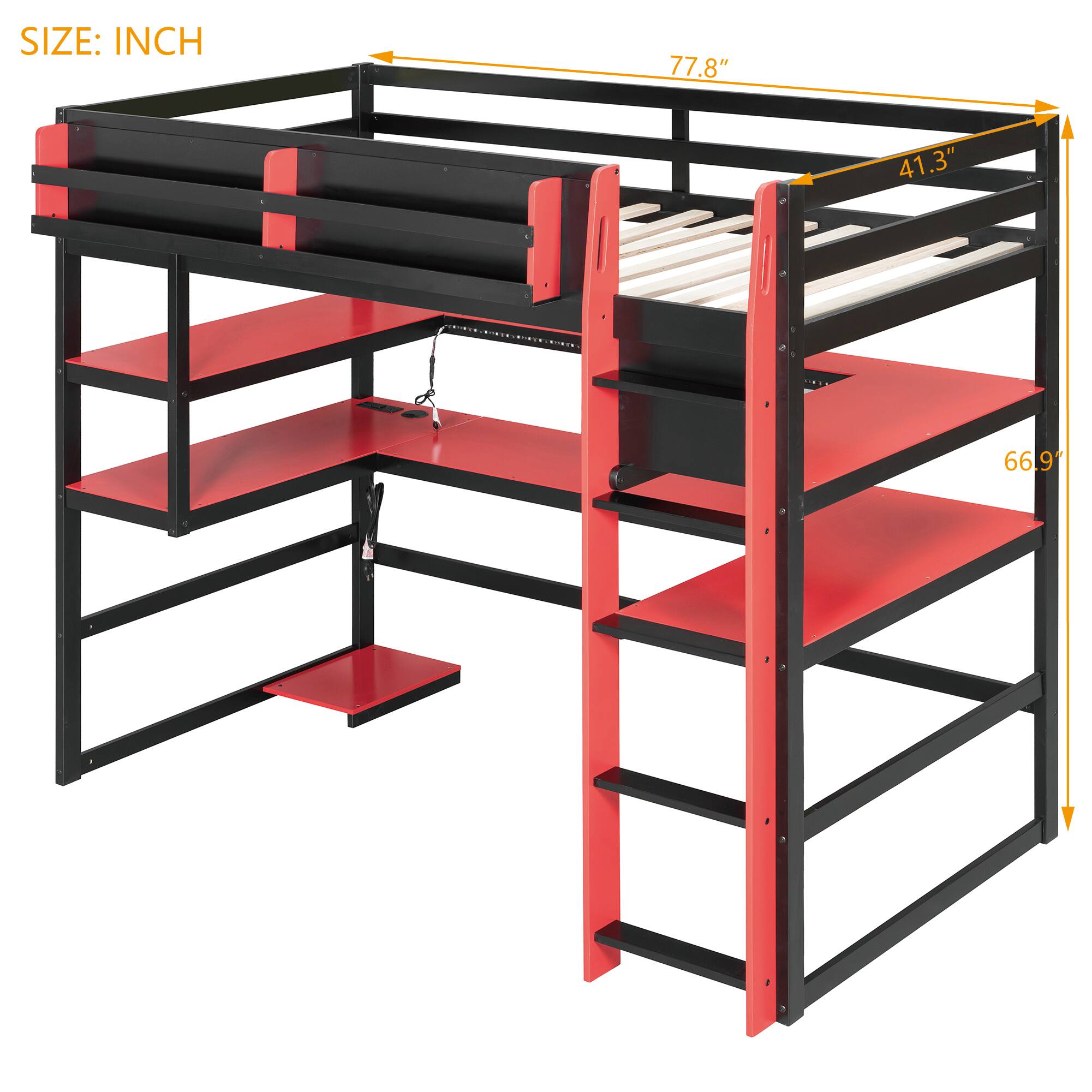 SIZE: INCH  
77.8" 41.3" 66.9"