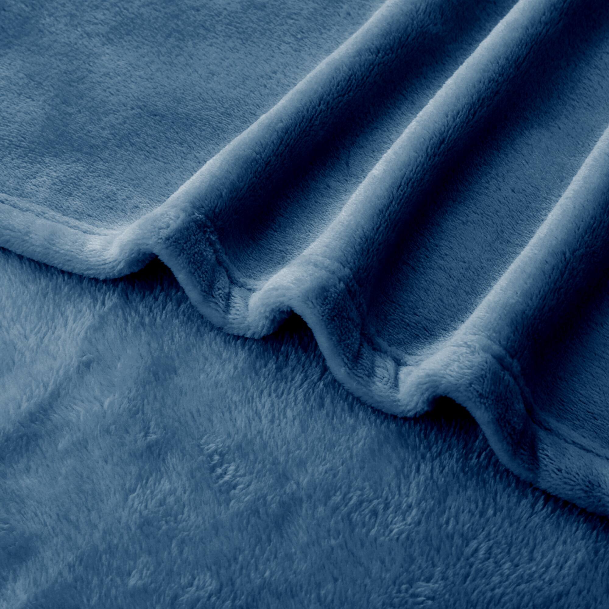 Alt View 1. Peace Nest - Peace Nest Lightweight Plush Fuzzy Flannel Blanket Soft Throw Blanket, Navy, 50" x 60" - Navy.