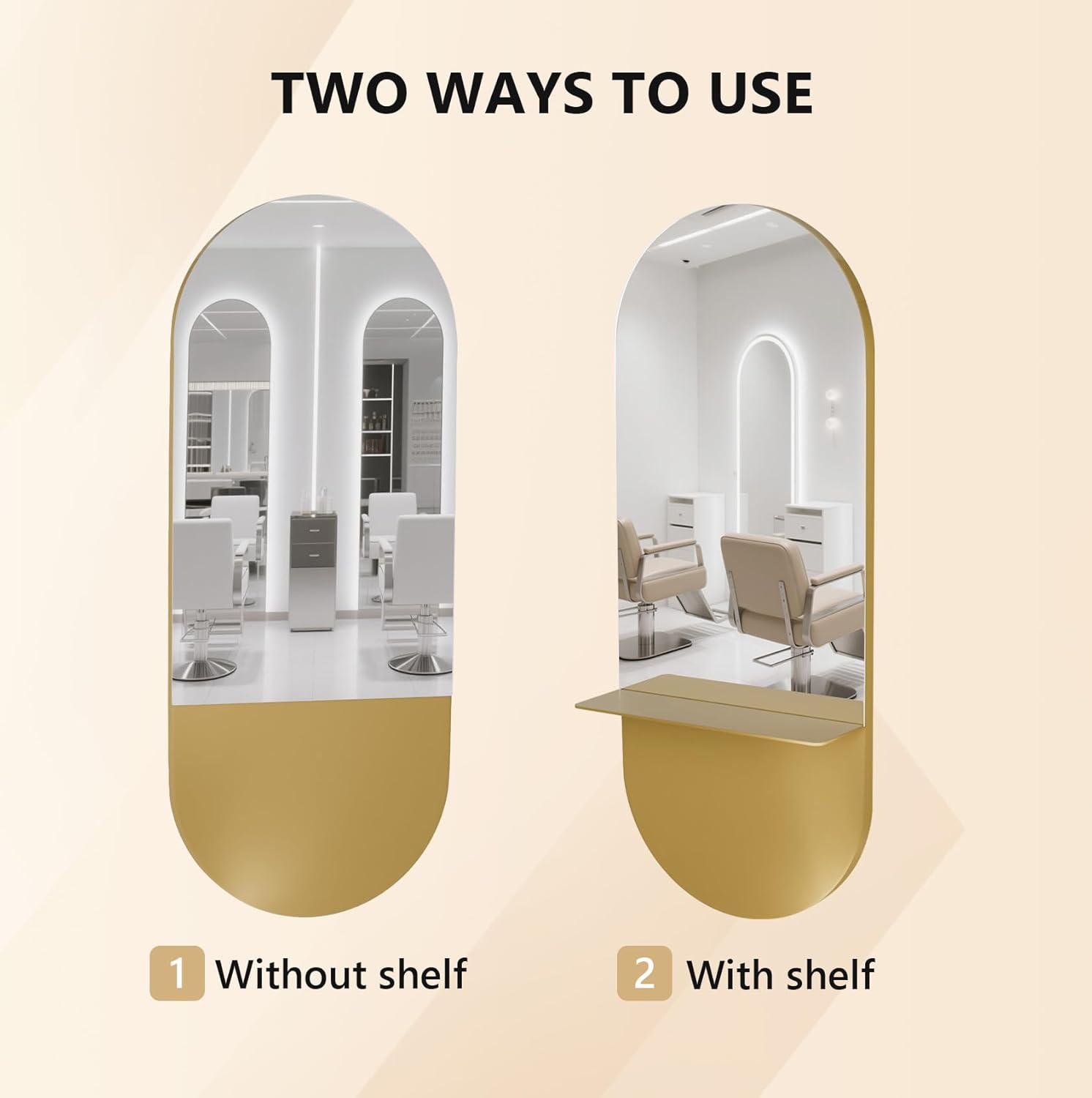 TWO WAYS TO USE

1. Without shelf
2. With shelf