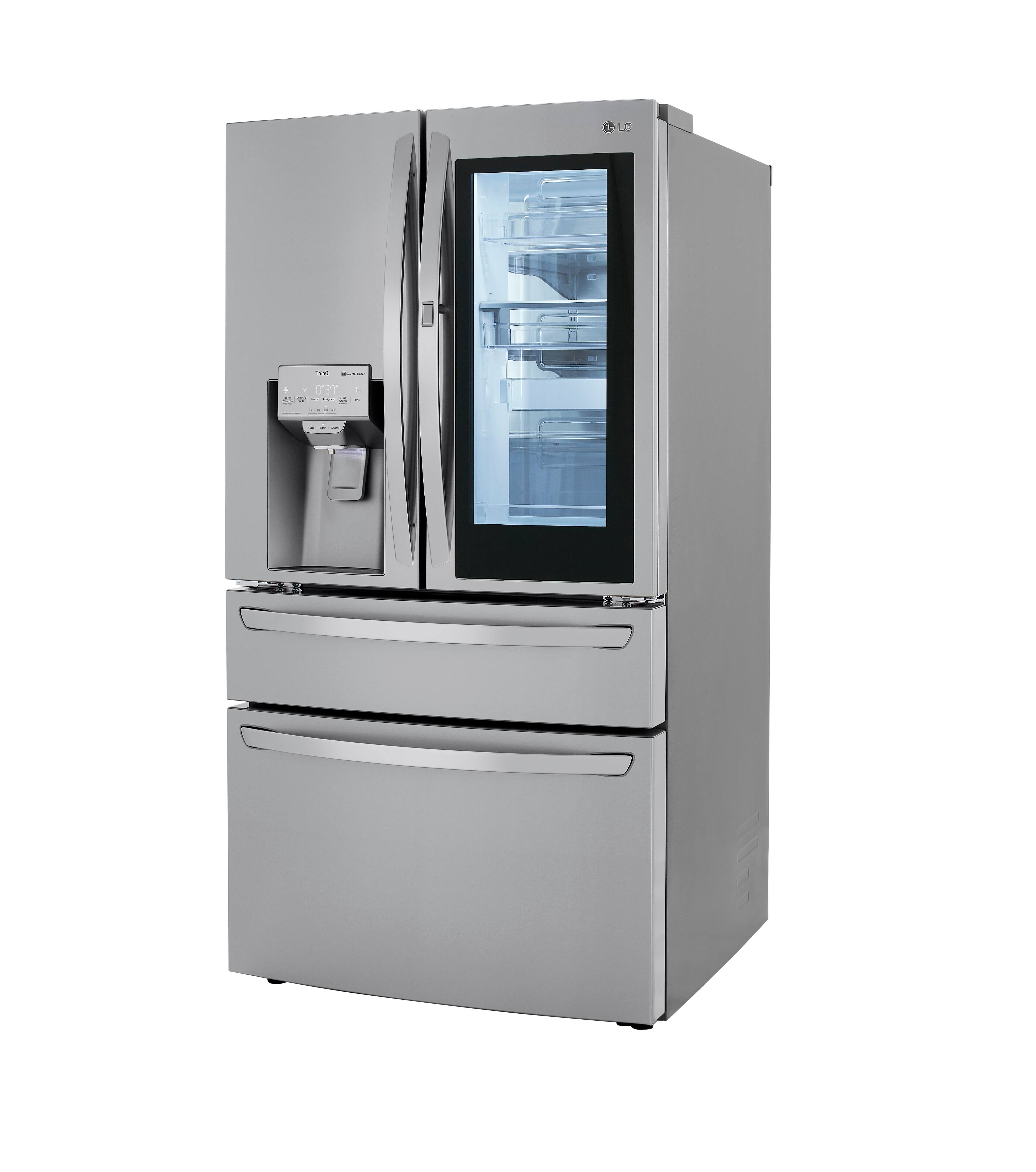 Alt View 9. LG - 29.5 Cu. Ft. 4-Door French Door-in-Door Smart Refrigerator with Craft Ice - PrintProof Stainless Steel.