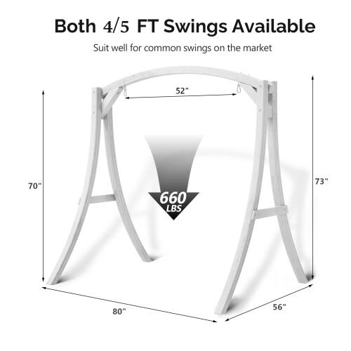 Both 4/5 FT Swings Available  
Suit well for common swings on the market  
52" 70" 660 LBS 73" 80" 56"
