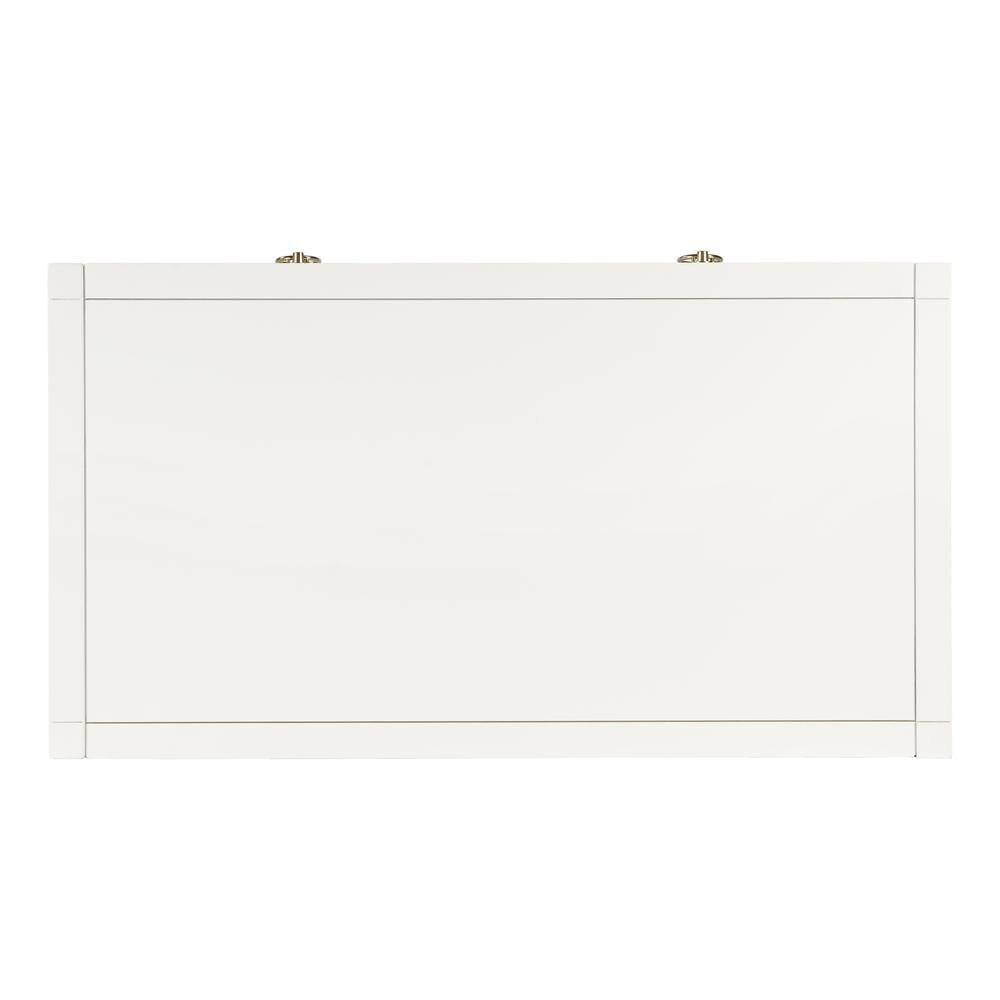 Alt View 4. Starlight Canyon Home - White Writing Desk with Drawer – Narrow Desk with Drawers for Home Use - White.