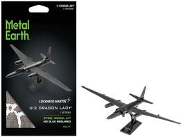 Metal Earth - Model Kit Lockheed Martin U-2 Dragon Lady Aircraft "United States Air Force" (Moderate Difficulty) Steel - Black