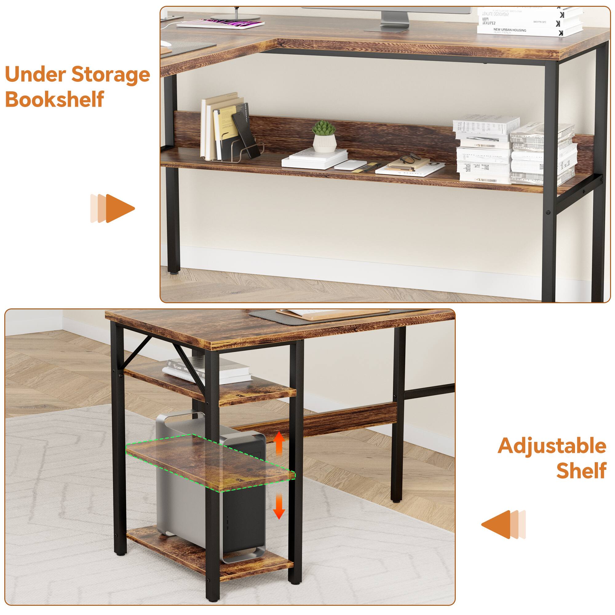 Under Storage Bookshelf

Adjustable Shelf