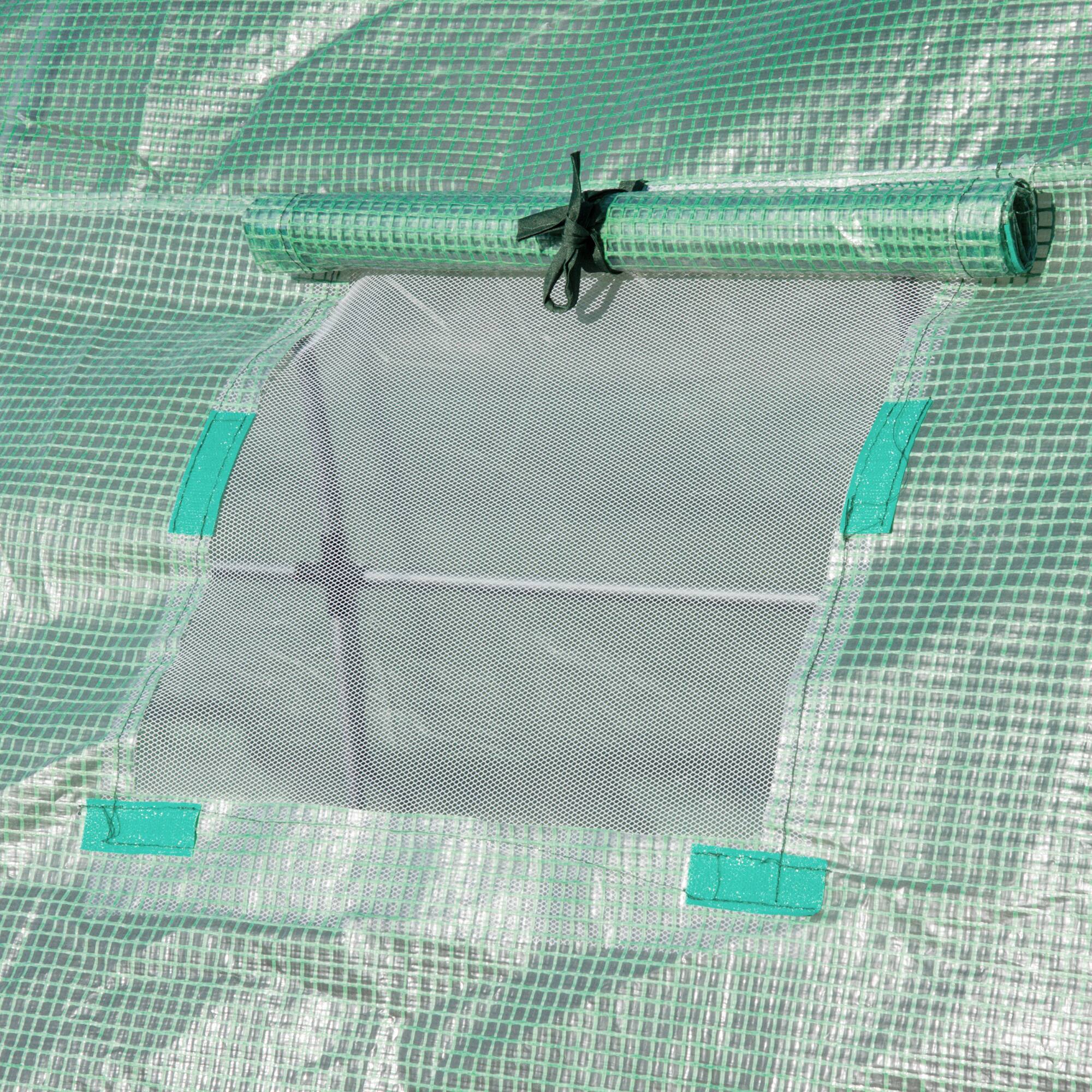 Alt View 6. Outsunny - Greenhouse Cover Replacement, Heavy Duty Waterproof Tarp for Hoop House, Sheeting with 12 Windows.