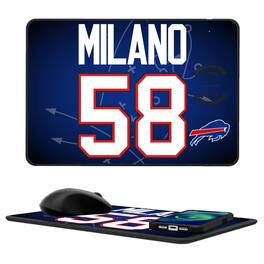Keyscaper - Matt Milano Buffalo Bills Wireless Charger and Mouse Pad - Black