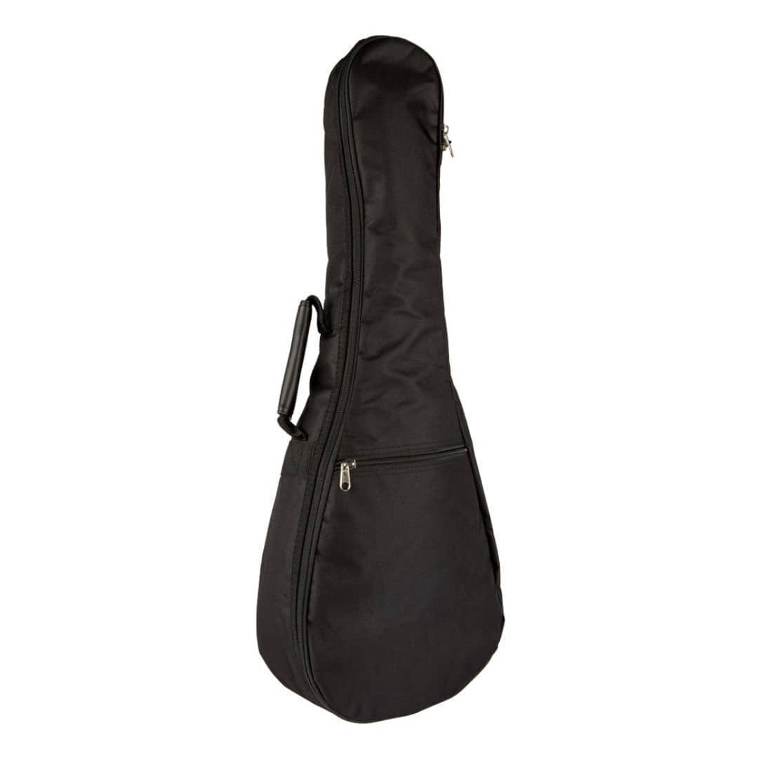 Lanikai - 5mm Padded Nylon No Logo Tenor Ukulele Black Bag with Zipper Pocket