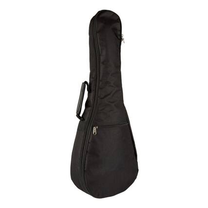 Front. Lanikai - Lanikai 5mm Padded Nylon No Logo Tenor Ukulele Black Bag with Zipper Pocket.