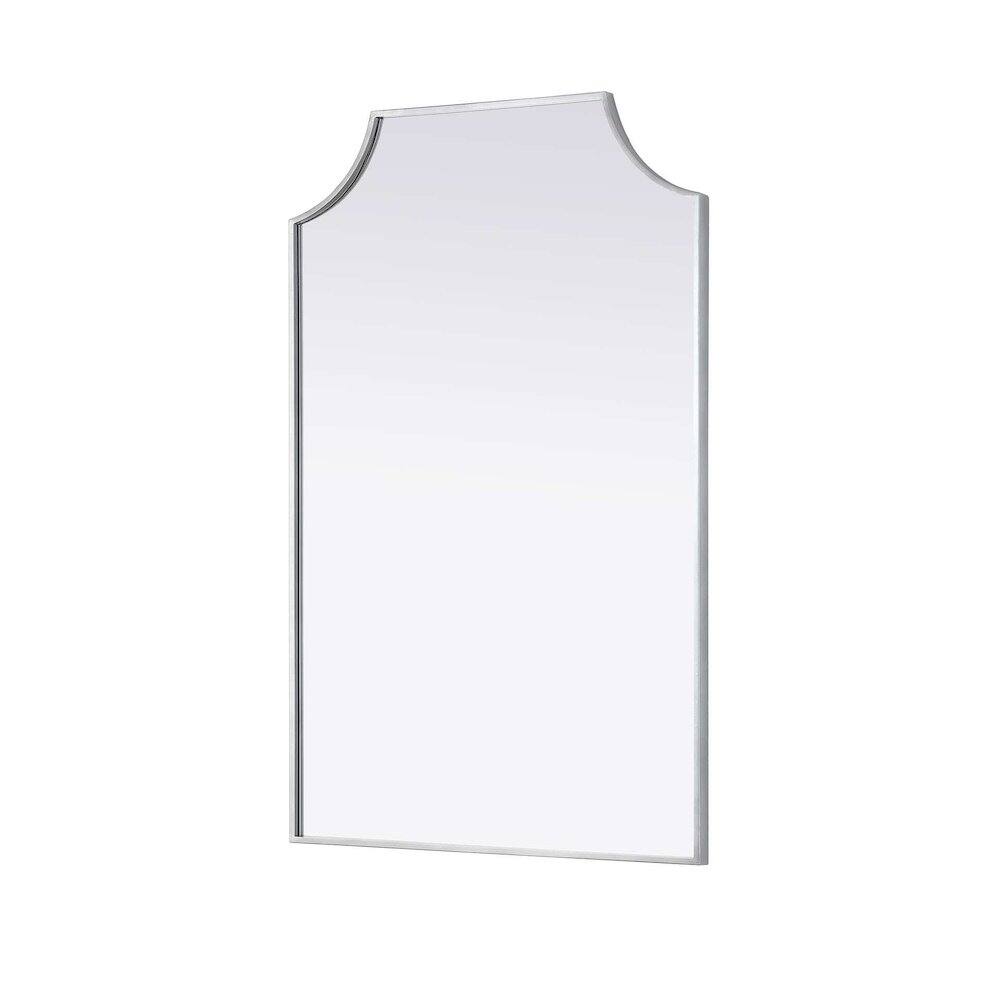 Alt View 1. Elegant Kitchen and Bath - Notched Metal Mirror 27x42 inch in Silver - Silver.