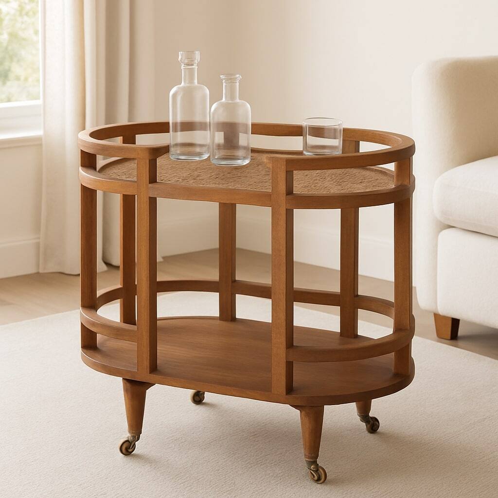 Alt View 2. Artisan Furniture - Artisan Furniture Solid Wood Isla Curved Butler Console - Brown.