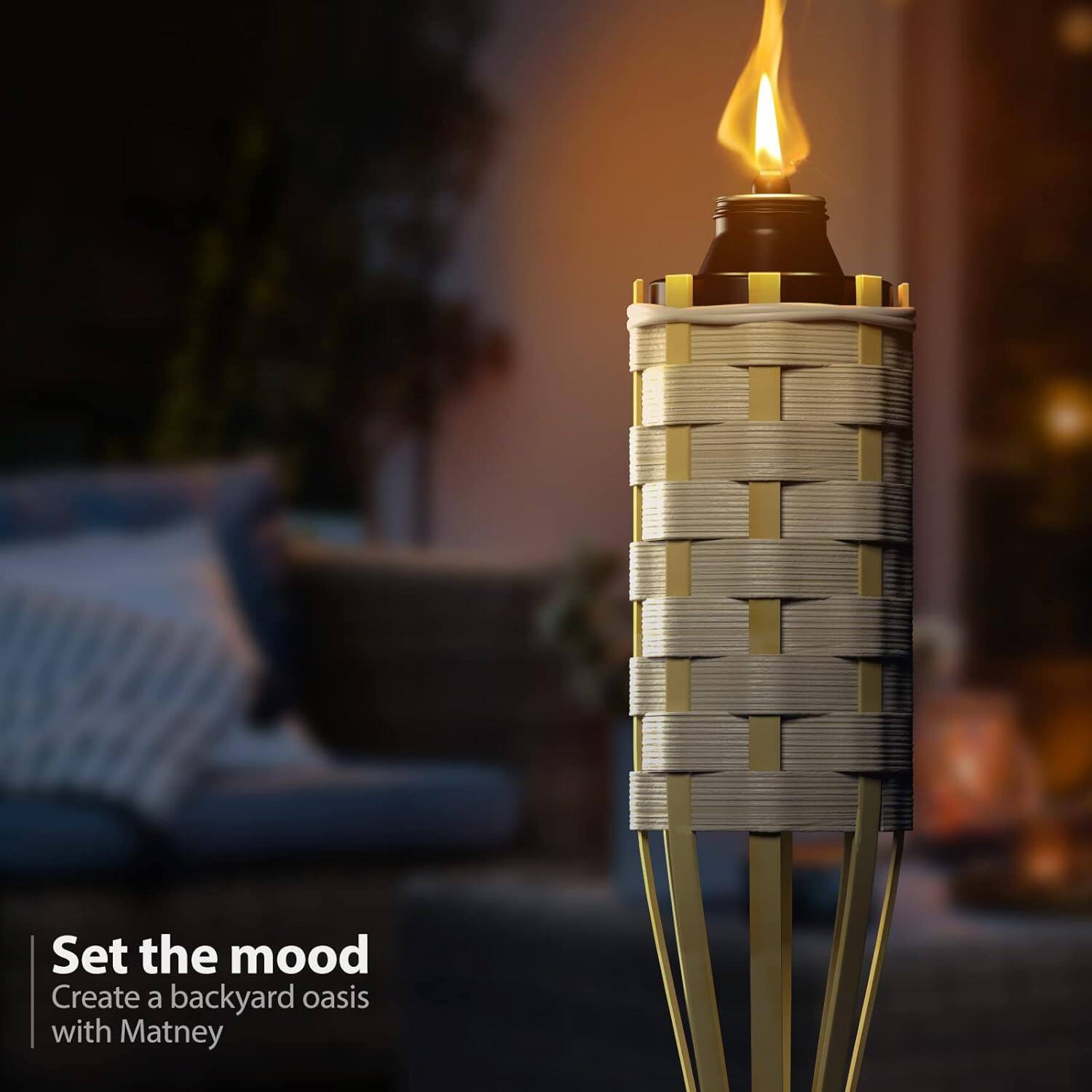 Set the mood  
Create a backyard oasis with Matney