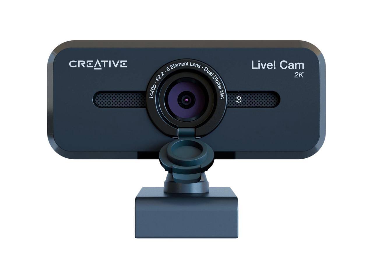 CREATIVE Live! Cam 2K  
1440p F2.2 5 Element Lens  
Dual Digital Mic