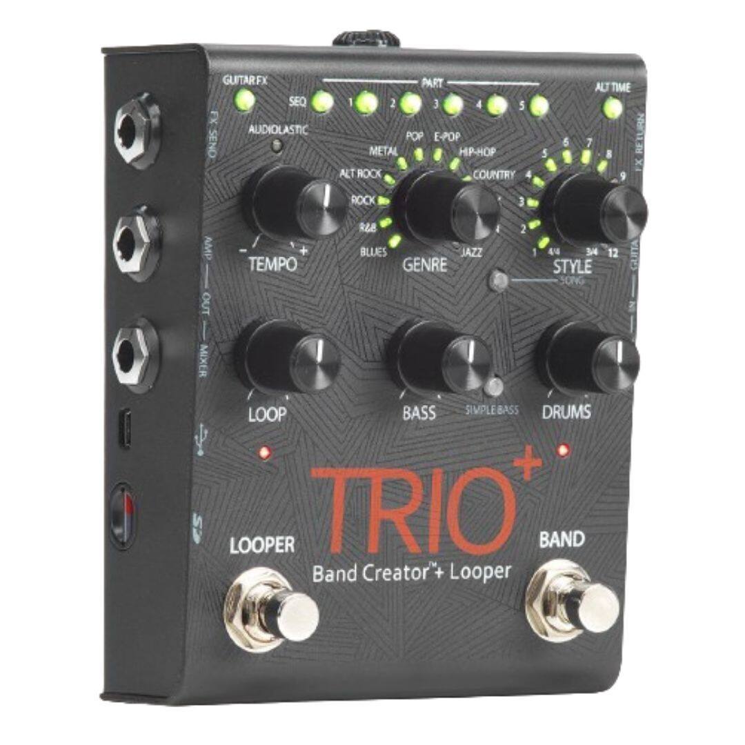 GUITAR FX  
SEO FX  
AUDIOLASTIC SEND  
PART 1 2 3 4 5  
POP E-POP METAL HIP-HOP ALT ROCK COUNTRY  
ALT TIME 7 8 x 9  
ROCK 3 AMP OUT MIXER + TEMPO REB BLUES JAZZ  
GENRE 2 444 3  
STYLE SONG 12 LOOP BASS SIMPLE BASS DRUMS +  
LOOPER TRIO BAND  
Band Creator+ Looper