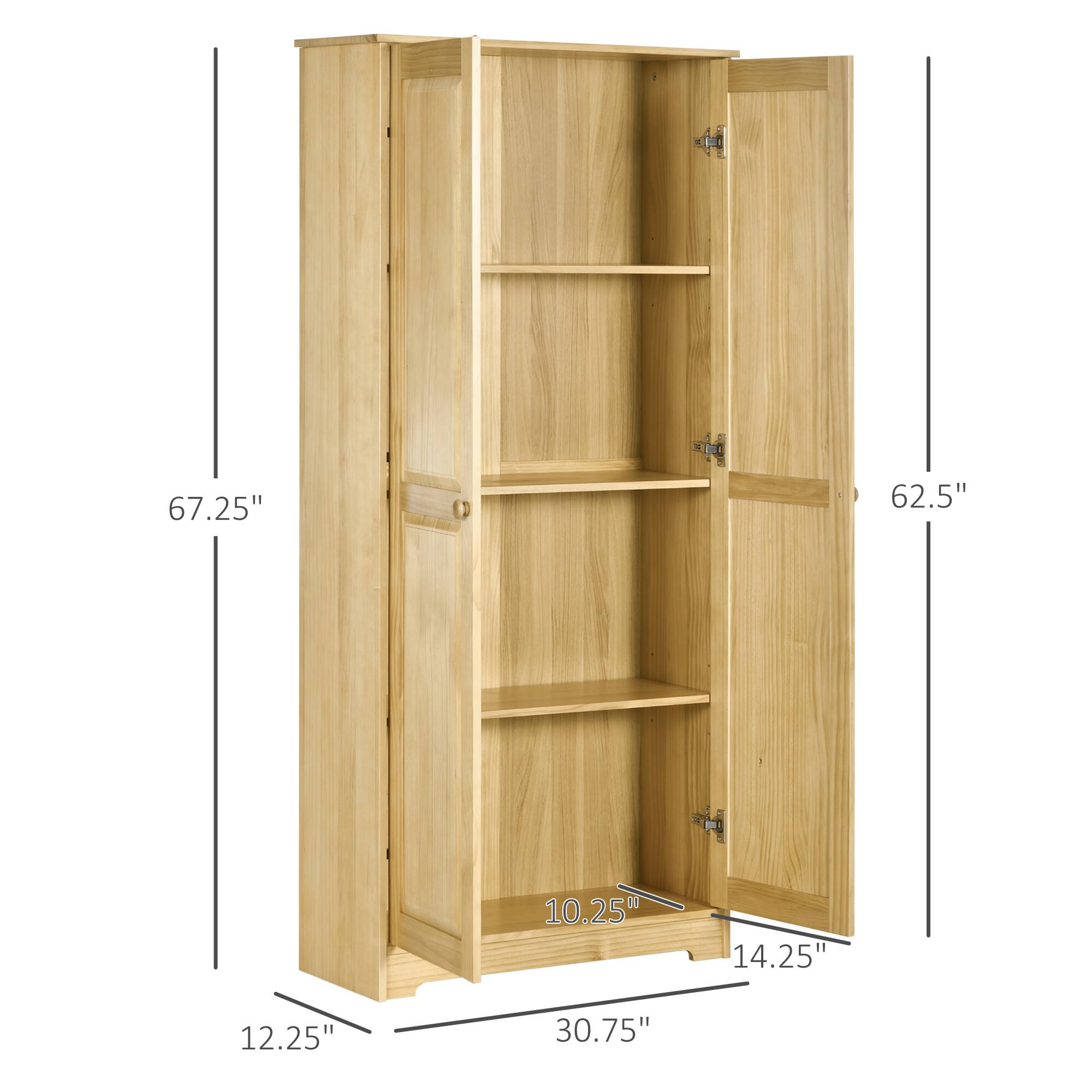 Height: 67.25"
Width: 14.25"
Depth: 12.25"
Shelf height: 30.75"
Shelf width: 10.25"